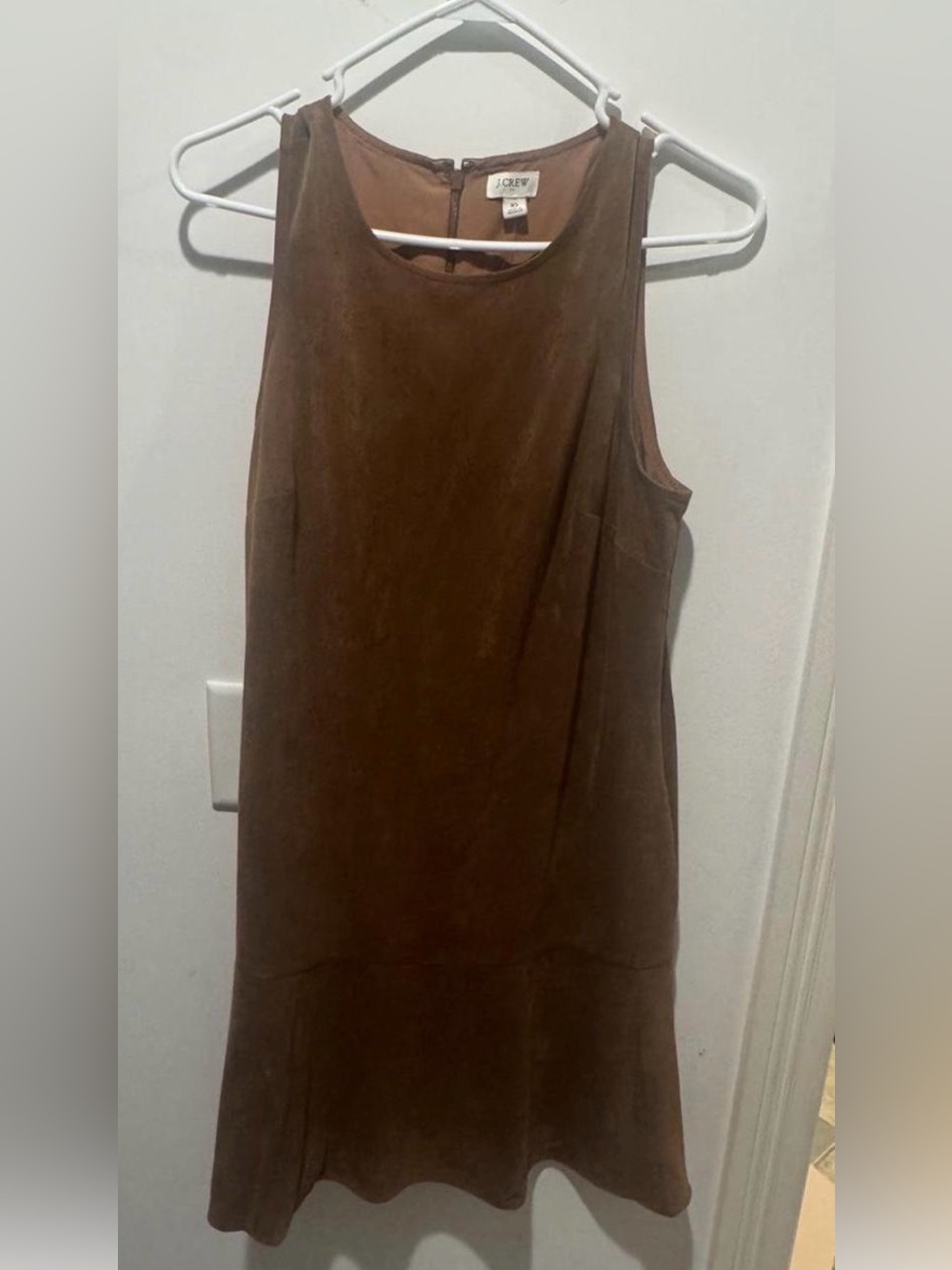 J.Crew Brown Suede Sleeveless Shift Dress – Size 10